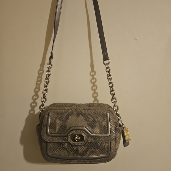 Coach Cambell Me Iridescent Python  Crossbody Bag F24849 –Rare& Stunning - Picture 1 of 16
